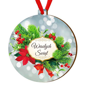 Wooden bauble for the Christmas tree