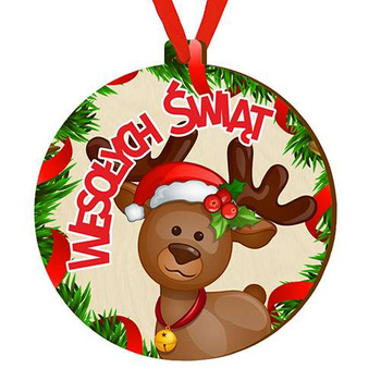 Wooden bauble for the Christmas tree