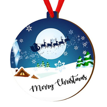 Wooden bauble for the Christmas tree