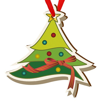 Wooden bauble for the Christmas tree