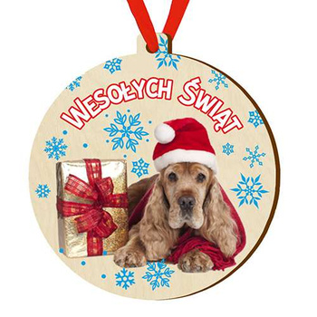 Wooden bauble for the Christmas tree