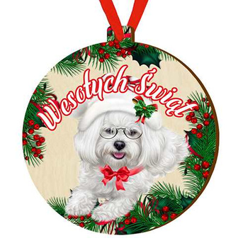 Wooden bauble for the Christmas tree