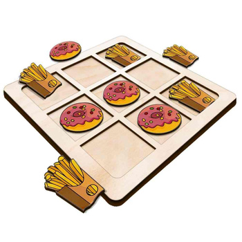 TIC TACK TOE GAME DONUT AND FRIES