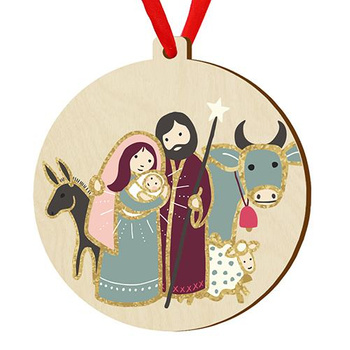 Wooden bauble for the Christmas tree