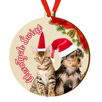 Wooden bauble for the Christmas tree