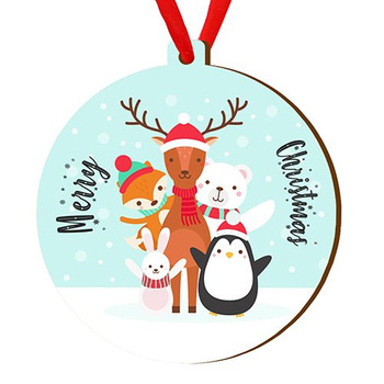 Wooden bauble for the Christmas tree