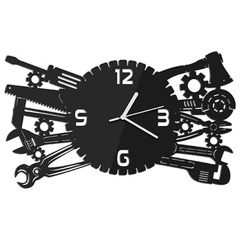 WALL CLOCK EFFECT OF MECHANIC'S TOOLS