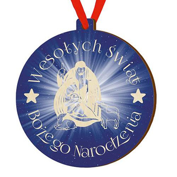 Wooden bauble for the Christmas tree