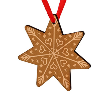 Wooden bauble for the Christmas tree