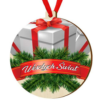 Wooden bauble for the Christmas tree