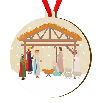 Wooden bauble for the Christmas tree