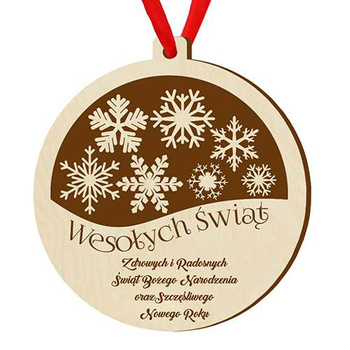 Wooden bauble for the Christmas tree