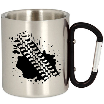 OFFROAD METAL TOURIST MUG WITH CARABINER