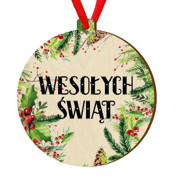 Wooden bauble for the Christmas tree