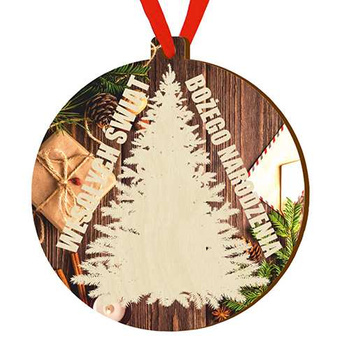 Wooden bauble for the Christmas tree