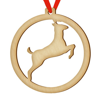 Wooden bauble for the Christmas tree