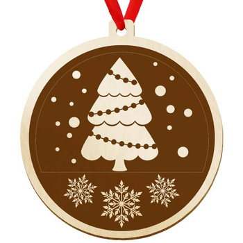 Wooden bauble for the Christmas tree