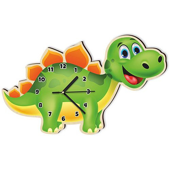 WOODEN WALL CLOCK DINOSAUR FOR A CHILD