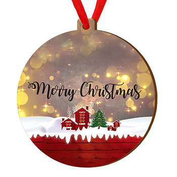 Wooden bauble for the Christmas tree