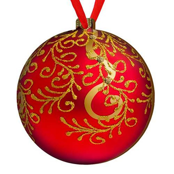 Wooden bauble for the Christmas tree