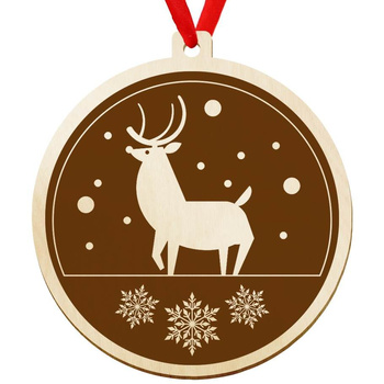 Wooden bauble for the Christmas tree