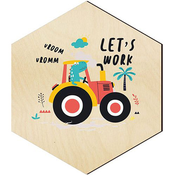  WOODEN DECORATIVE PANEL FOR A WALL HEXAGON