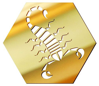  MIRROR DECORATIVE PANEL FOR THE WALL HEXAGON 