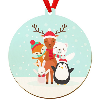 Wooden bauble for the Christmas tree