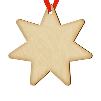 Wooden bauble for the Christmas tree