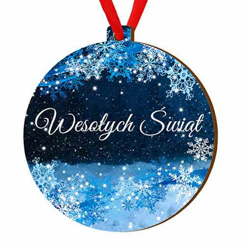 Wooden bauble for the Christmas tree