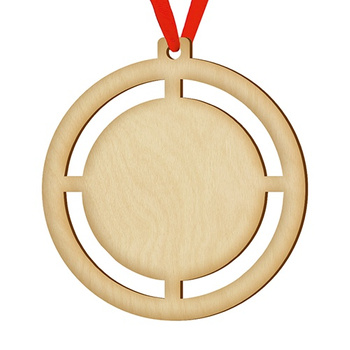 Wooden bauble for the Christmas tree