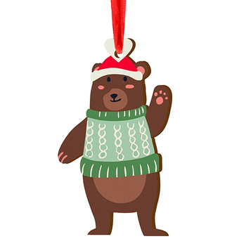 Wooden bauble for the Christmas tree