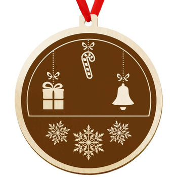 Wooden bauble for the Christmas tree