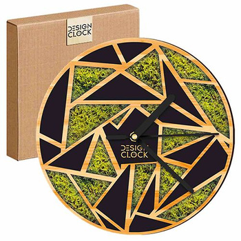 WALL CLOCK WOODEN NATURE GRASS