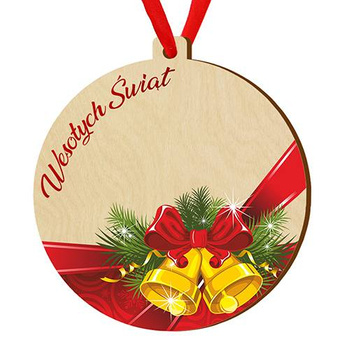 Wooden bauble for the Christmas tree