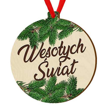 Wooden bauble for the Christmas tree