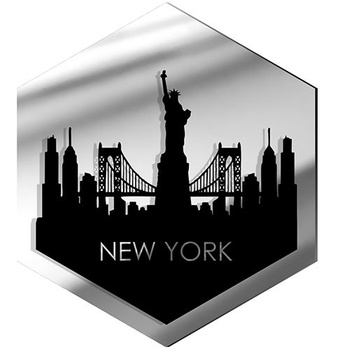  MIRROR DECORATIVE PANEL FOR THE WALL HEXAGON 