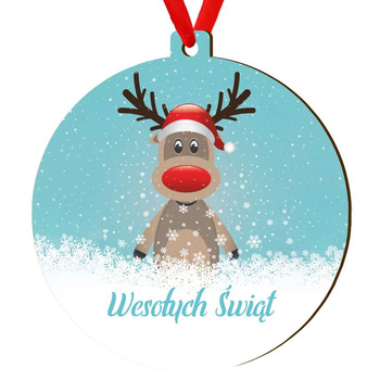 Wooden bauble for the Christmas tree