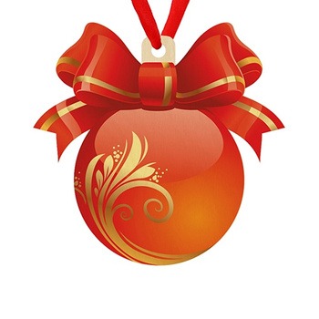 Wooden bauble for the Christmas tree