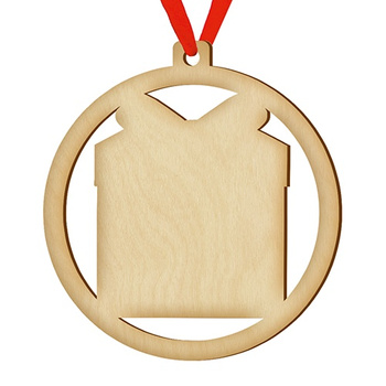 Wooden bauble for the Christmas tree