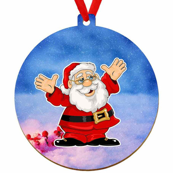 Wooden bauble for the Christmas tree