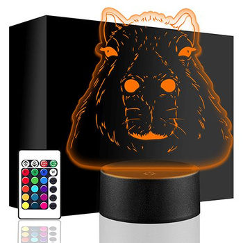  LED NIGHT LAMP CAPYBARA 3D ANIMAL + REMOTE