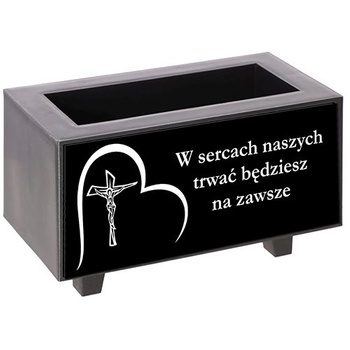 FLOWER POT FOR GRAVE ALL SAINTS CEMETERY HEART CROSS CANDLE