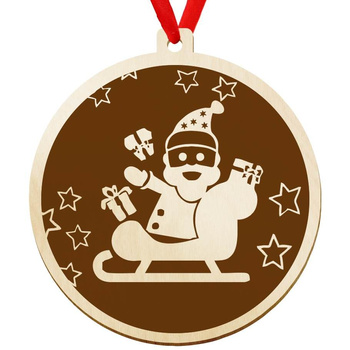 Wooden bauble for the Christmas tree