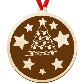 Wooden bauble for the Christmas tree