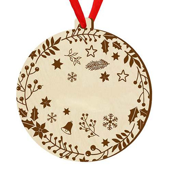 Wooden bauble for the Christmas tree