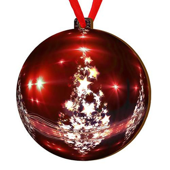Wooden bauble for the Christmas tree