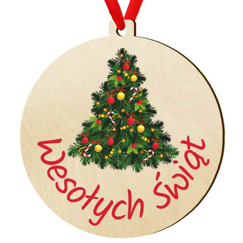 Wooden bauble for the Christmas tree