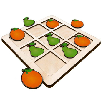 TIC TACK TOE GAME ORANGE PEAR