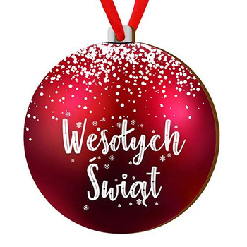 Wooden bauble for the Christmas tree